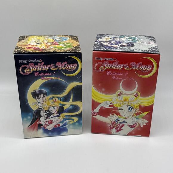 Other - Pretty Guardian Sailor Moon Box Set 1 & 2 Complete Series W Stickers Manga 1-12